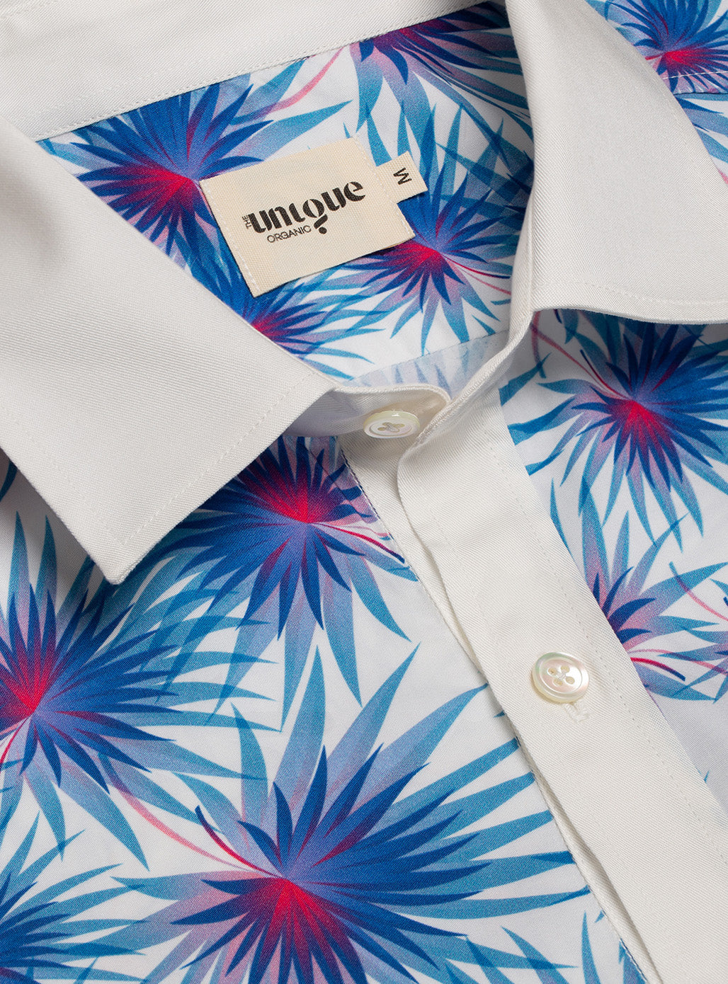 Biodegradable Low Neck White Collar Shirt
